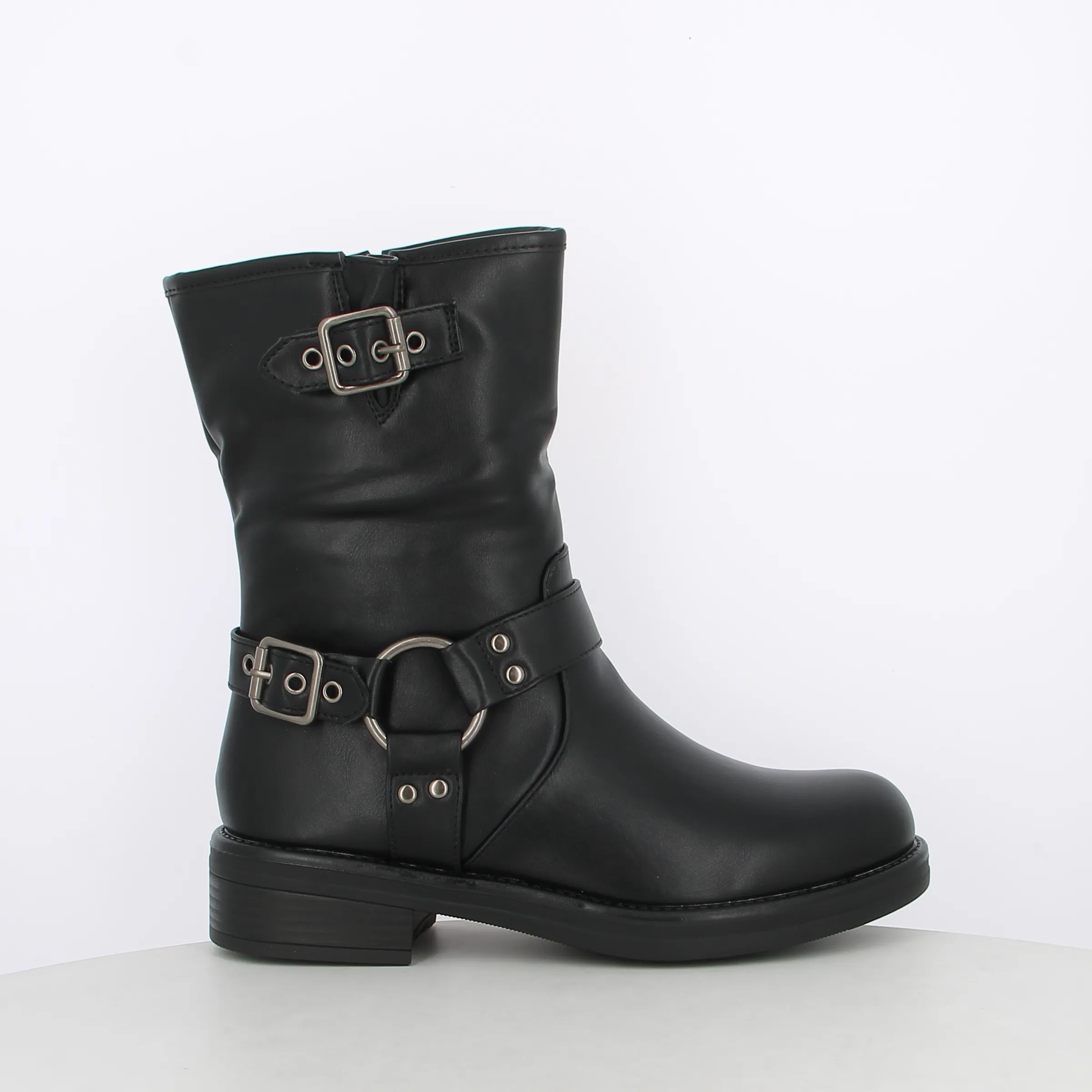-----E.V. -----Stivaletti da donna bikers con fibbie ----