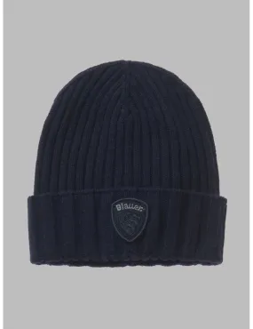 23WBLKA05476 795 CAPPELLO BLAUER RAGAZZO A COSTINE BERRETTO CON LOGO CAPPELLINO