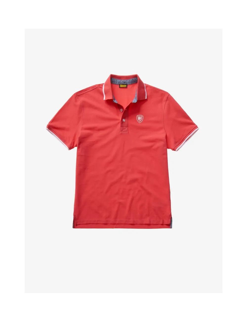 24SBLUT02205 454 POLO UOMO BLAUER MAGLIA CON COLLETTO E BOTTONI SHIRT CORALLO