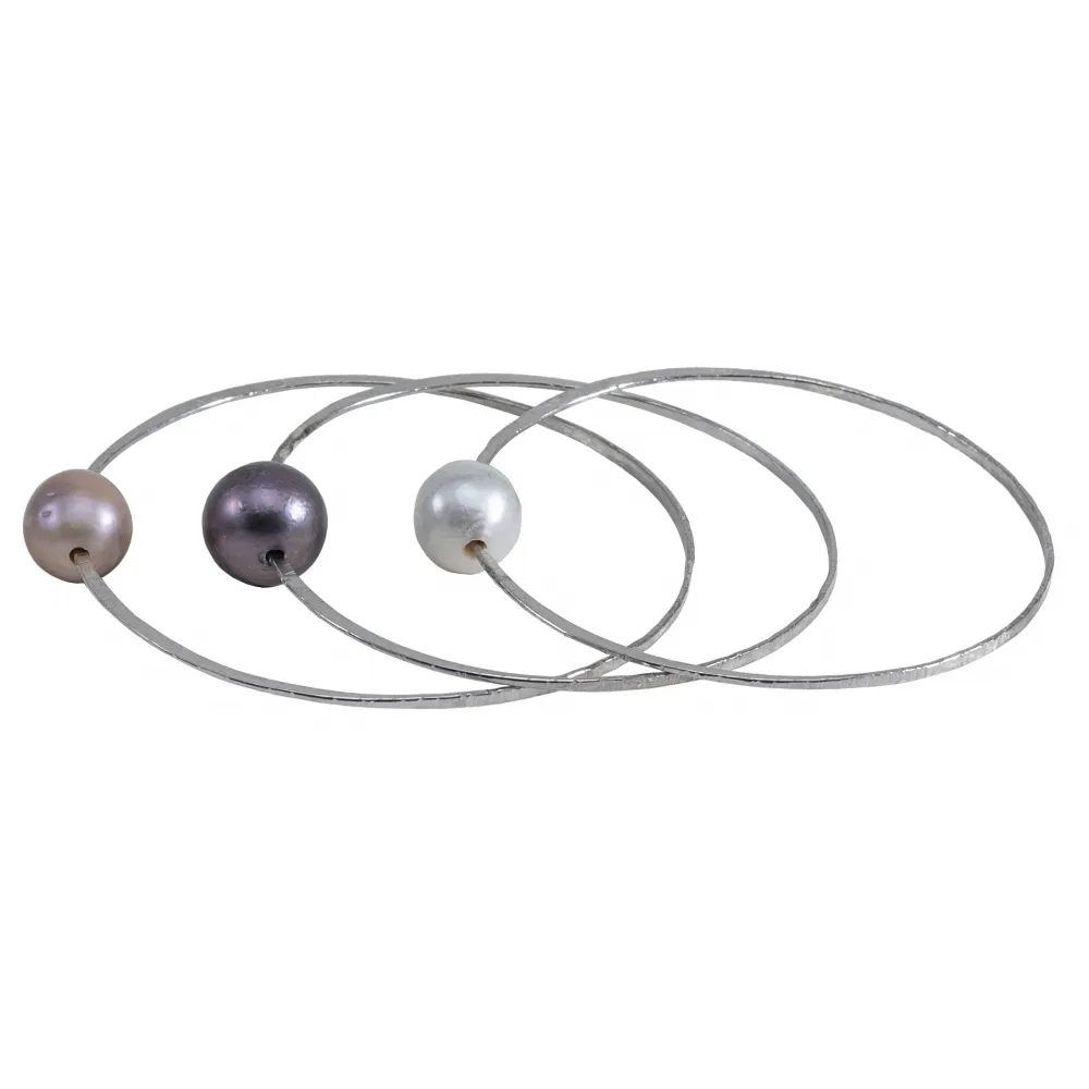 Ab Ove - Bracciale in Argento con Perla Barocca River - Collezione Venere - Bracciale Artigianale - Alta Qualità Luxury