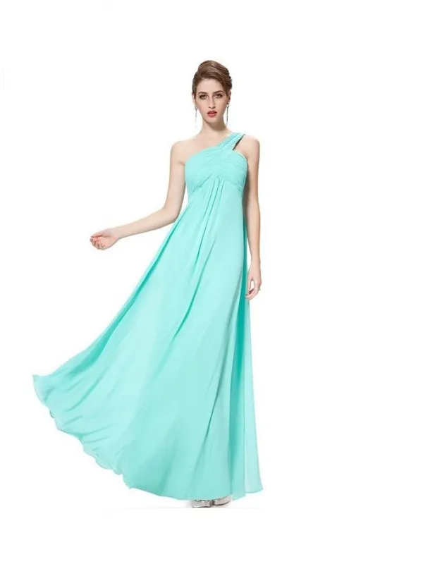 Abito da cerimonia per damigelle tiffany monospalla in georgette
