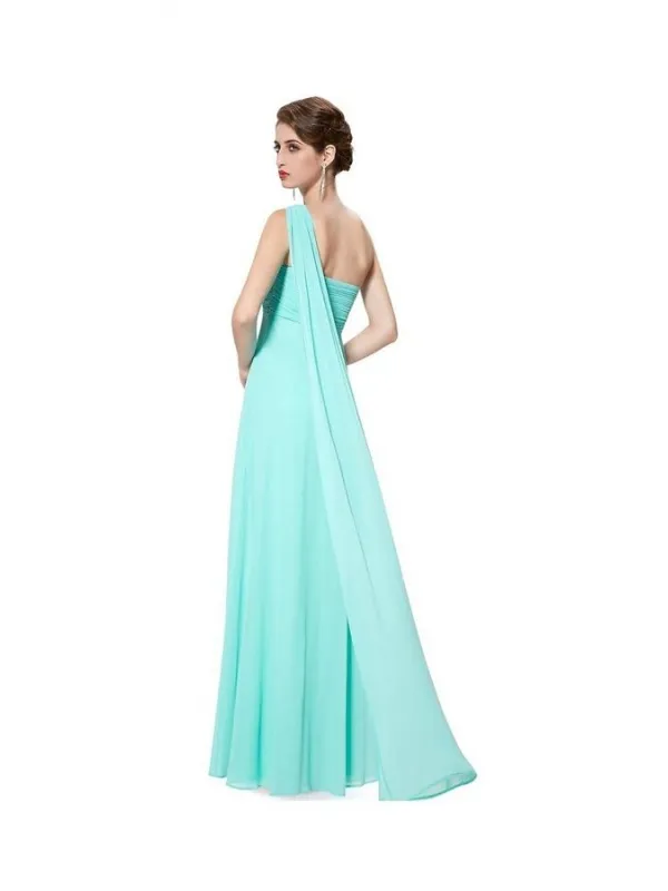 Abito da cerimonia per damigelle tiffany monospalla in georgette