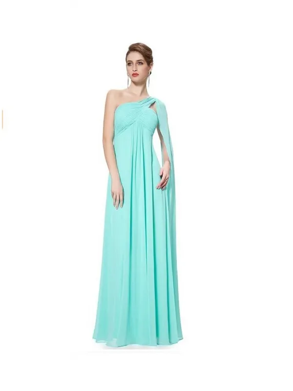Abito da cerimonia per damigelle tiffany monospalla in georgette