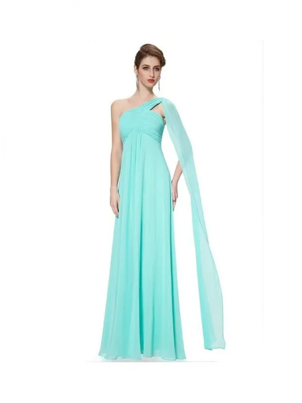 Abito da cerimonia per damigelle tiffany monospalla in georgette
