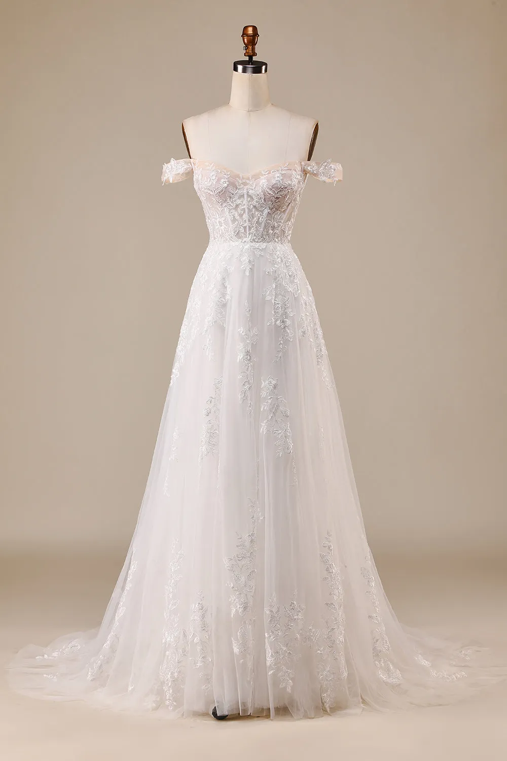 Abito da sposa in tulle con corsetto staccabile avorio