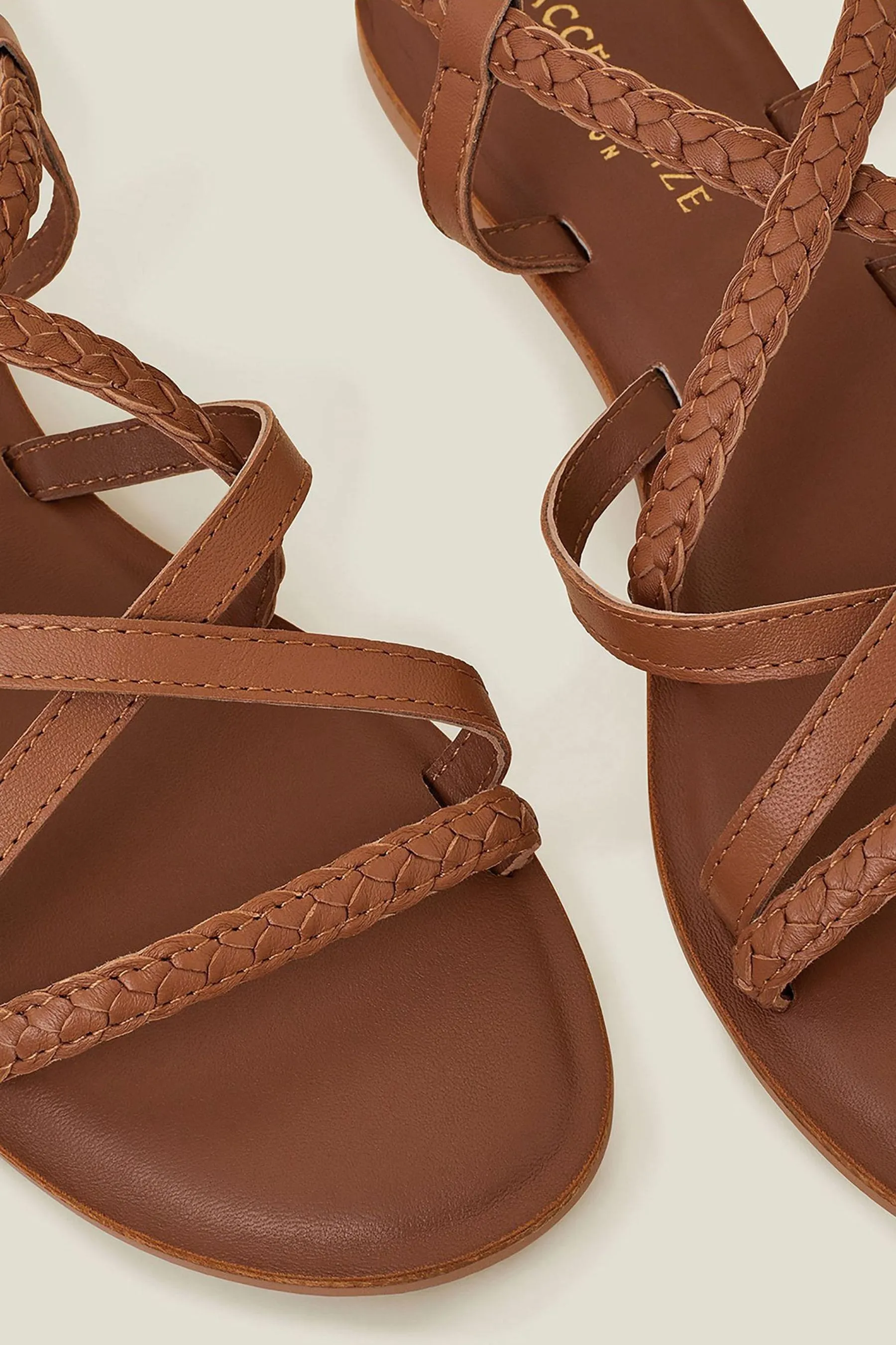 Accessorize - Sandali in pelle intrecciata