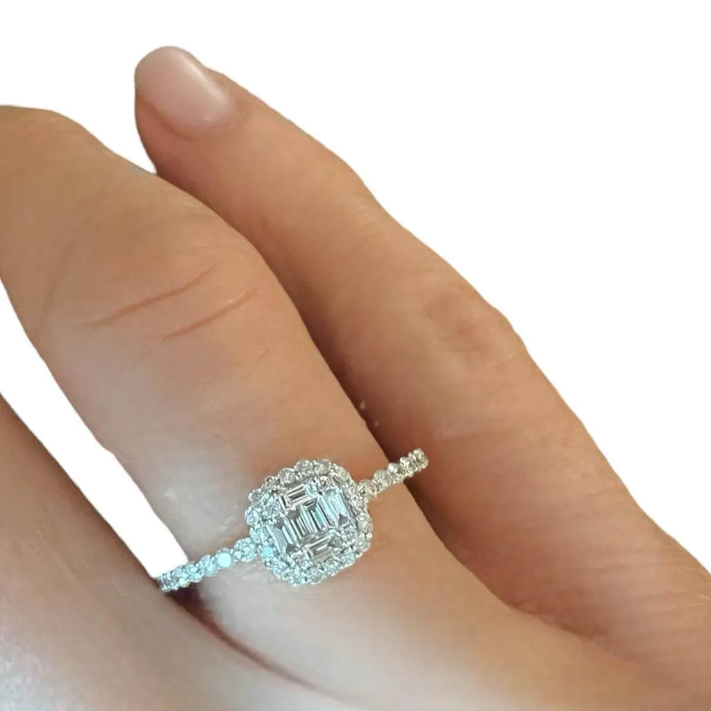Anello con diamanti baguette art.94425