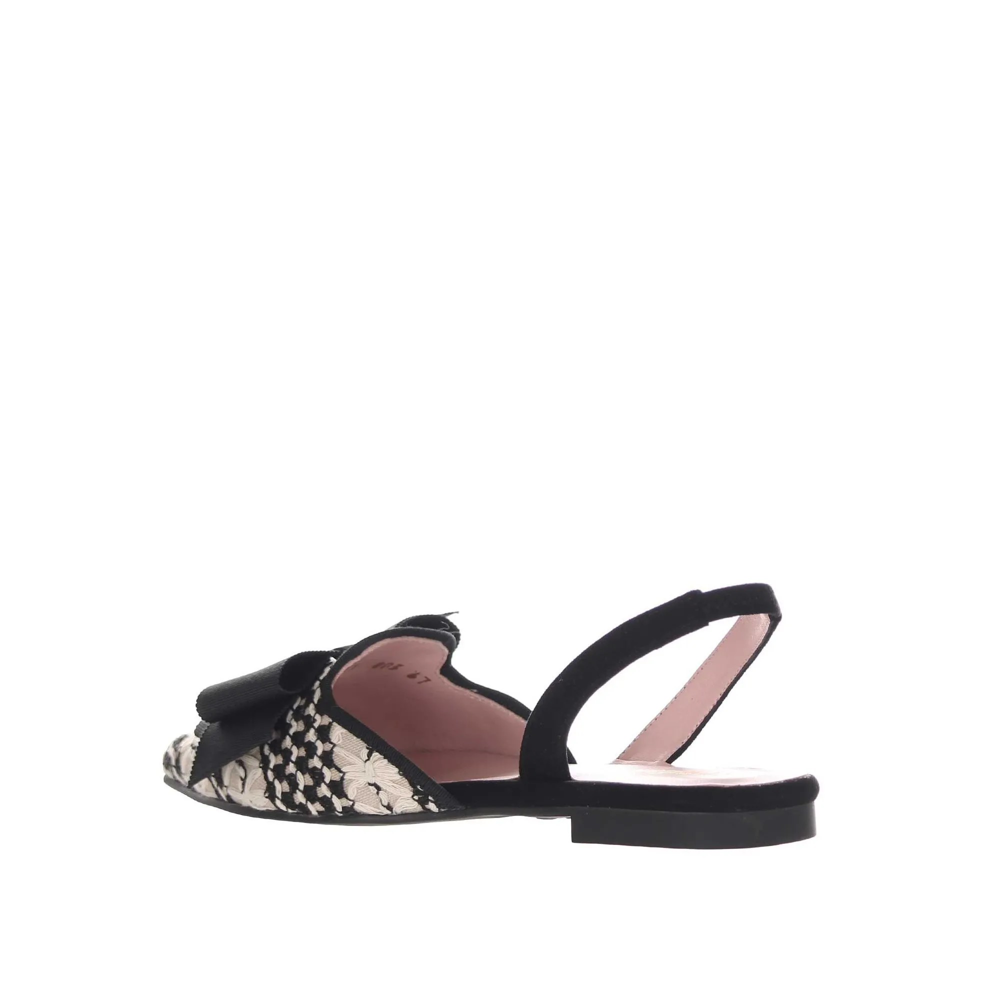 Ballerina slingback yvette in tessuto con fiocco