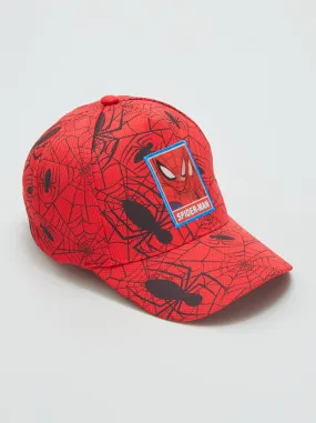 Berretto in tela 'Spider-Man' 'Marvel' - ROSSO
