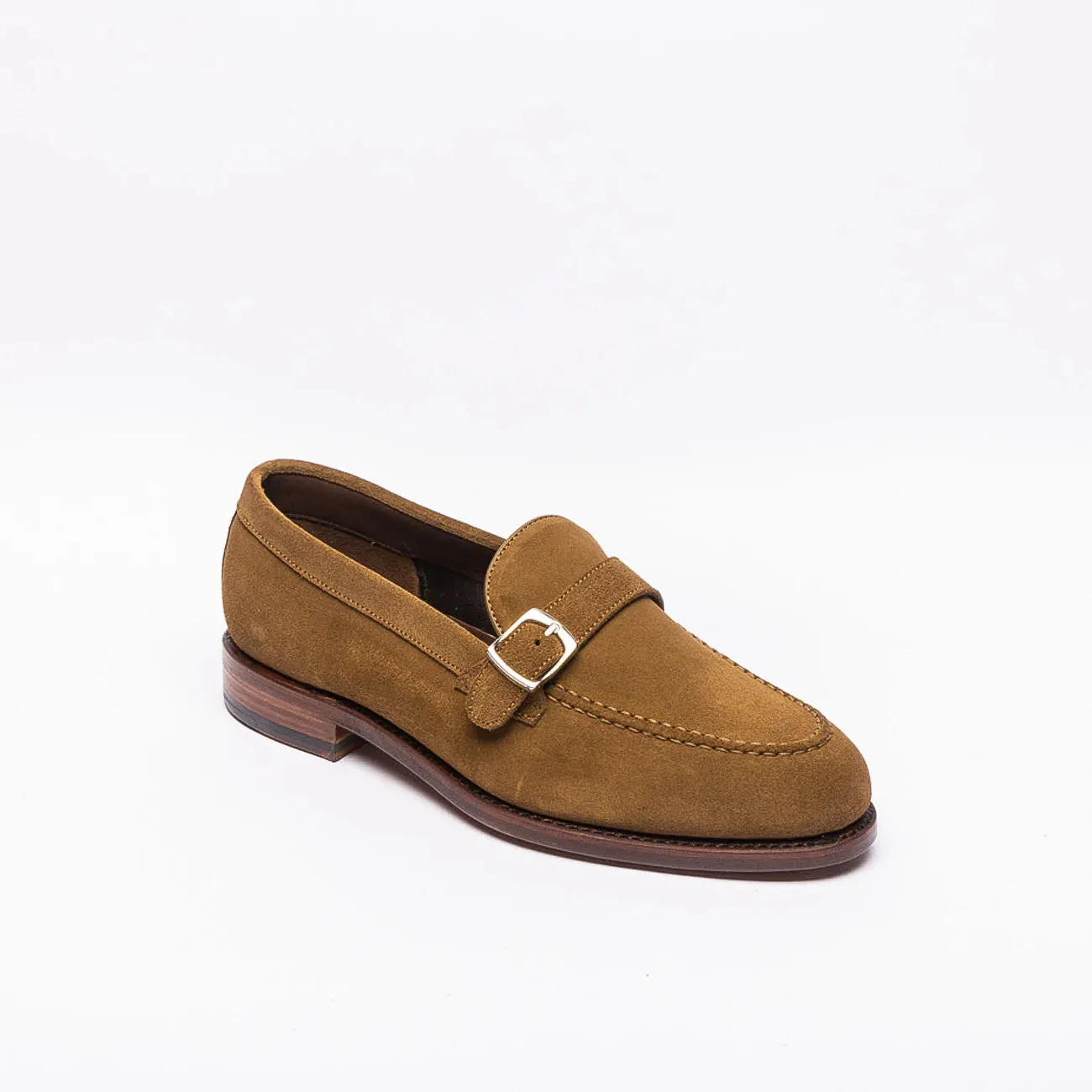 Berwick Mocassino mono fibbia Berwick 5611 in camoscio beige