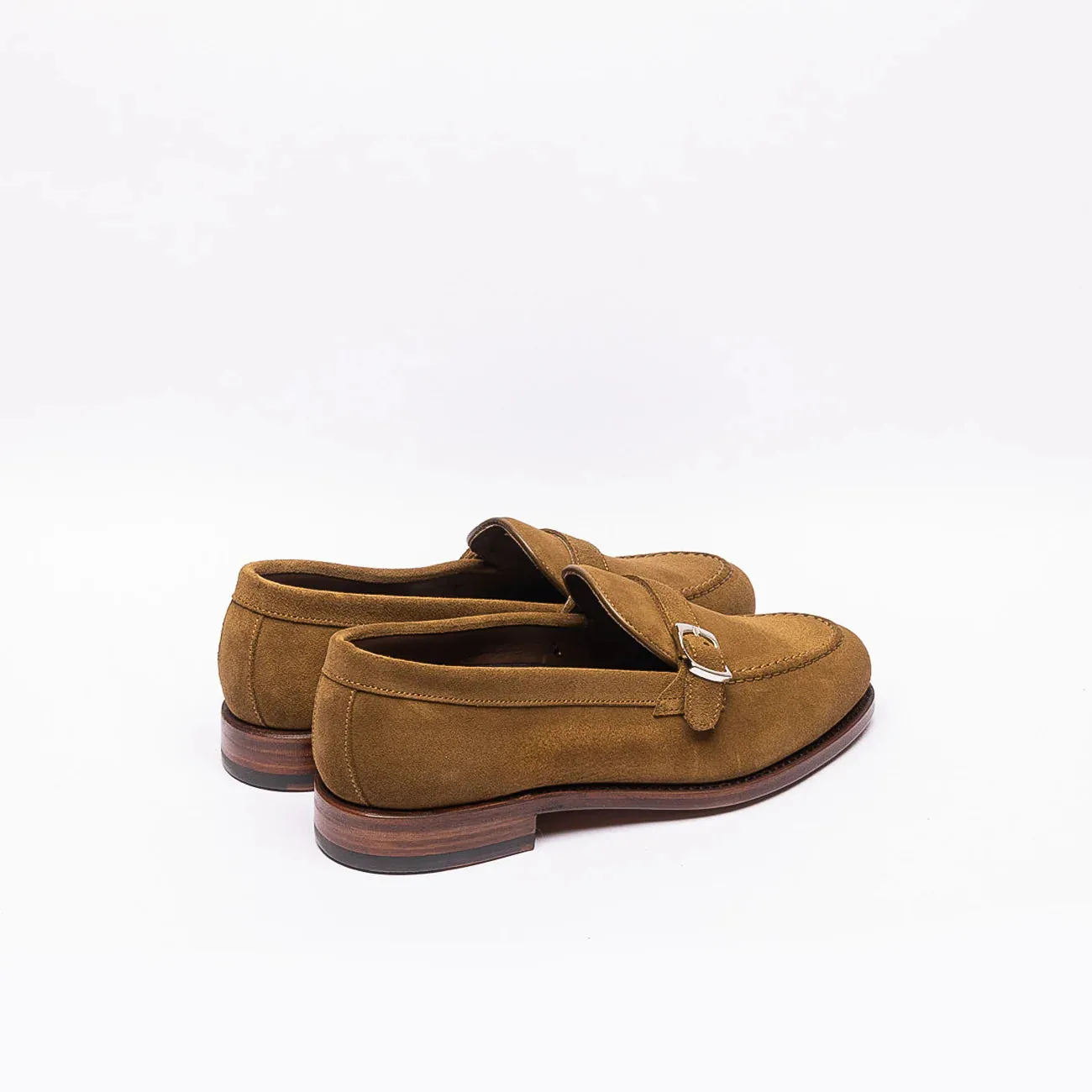 Berwick Mocassino mono fibbia Berwick 5611 in camoscio beige