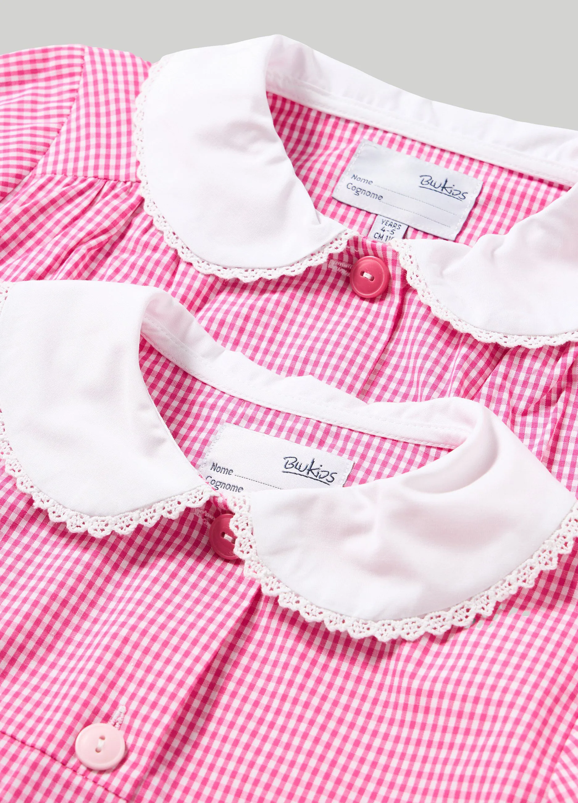 BLUKIDS  Grembiule fantasia vichy bambina