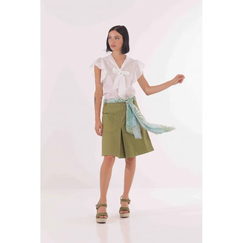 BLUSA CON FIOCCO DAVANTI BIANCO