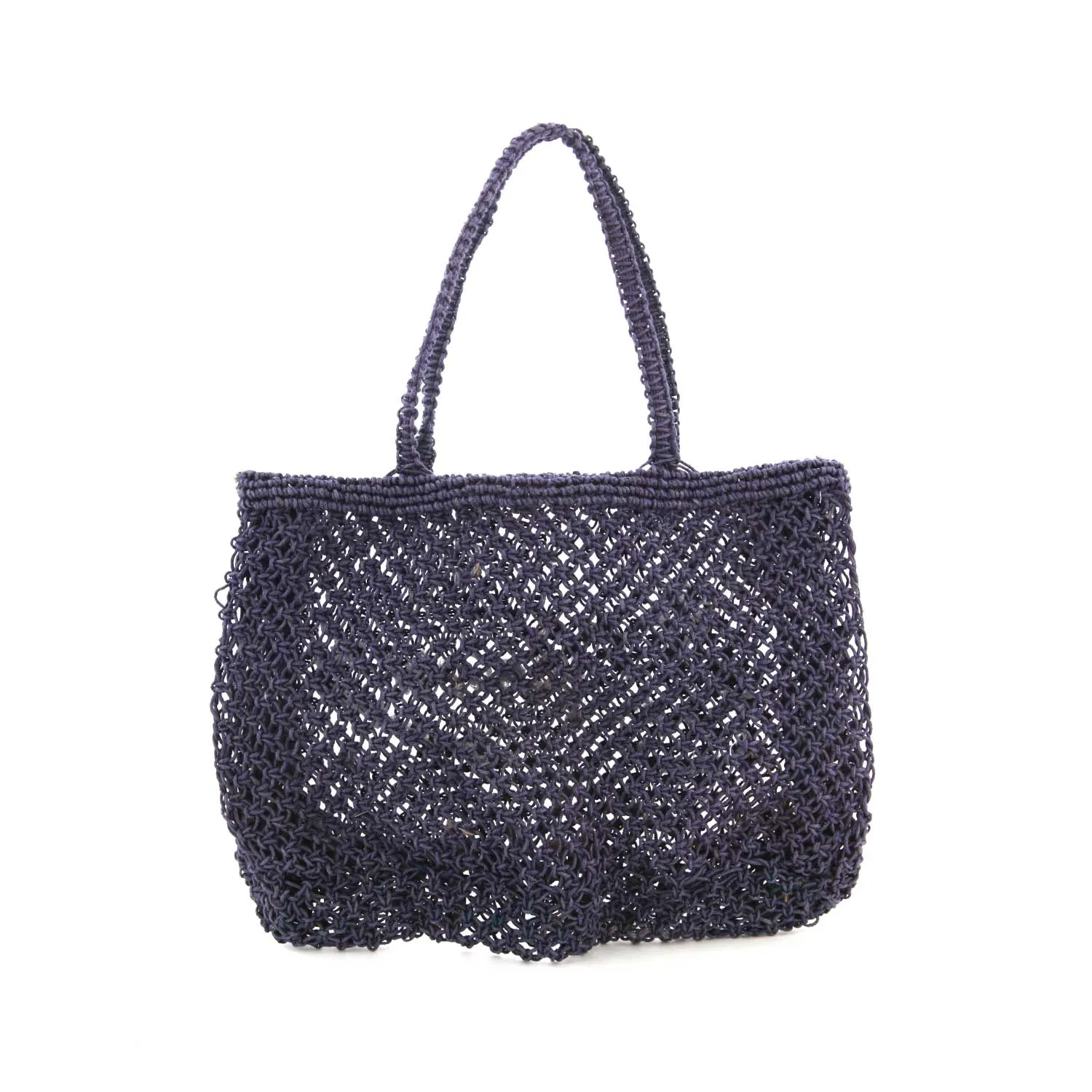Borsa Mare Blu Navy Intrecciata