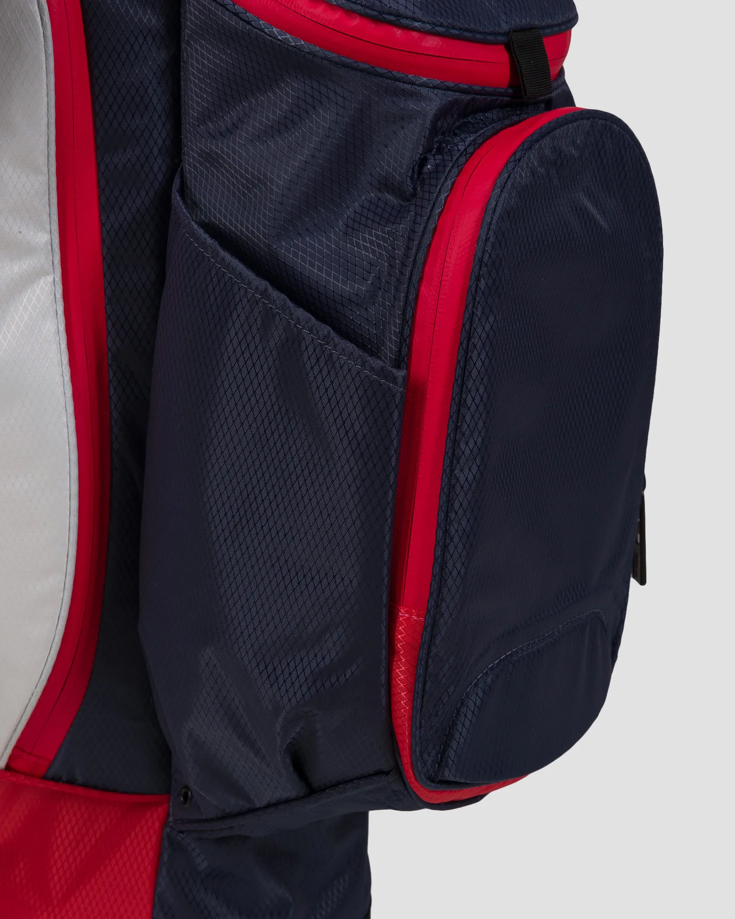 Borsone blu scuro-bianco-rosso da golf Titleist Players 4 Stand Stadry tb23sx2-navywhitered