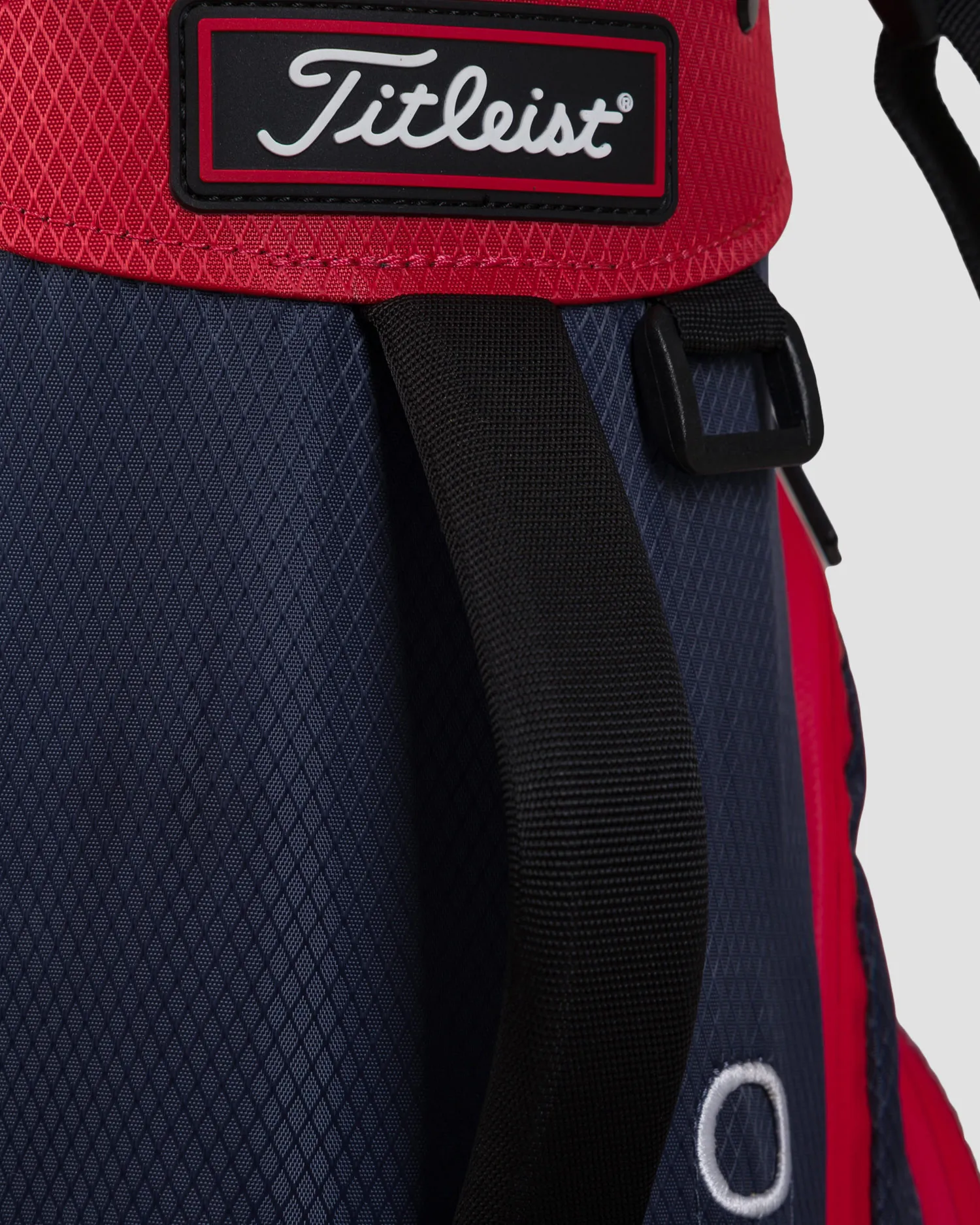 Borsone blu scuro-bianco-rosso da golf Titleist Players 4 Stand Stadry tb23sx2-navywhitered