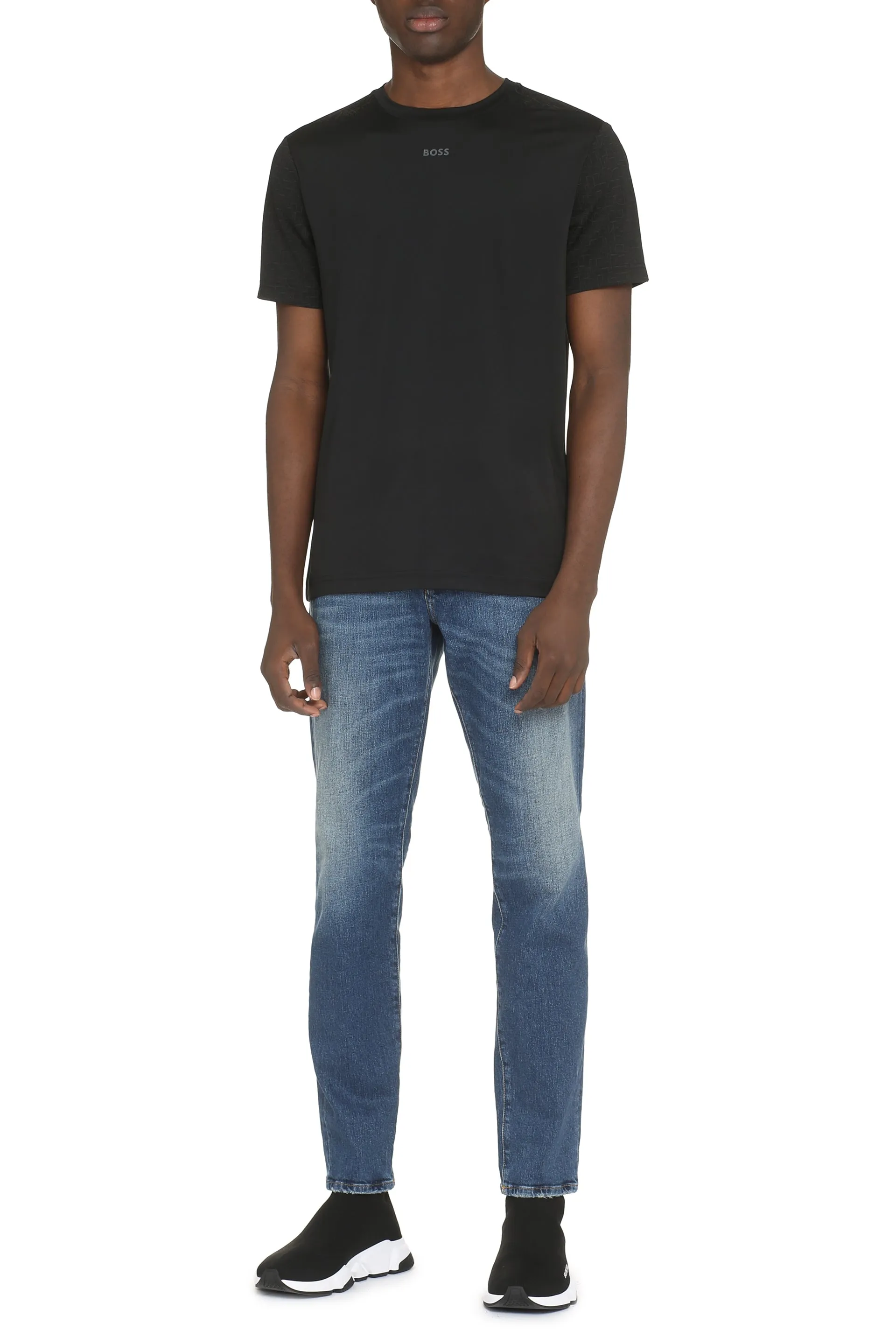 BOSS T-shirt in tessuto tecnico
