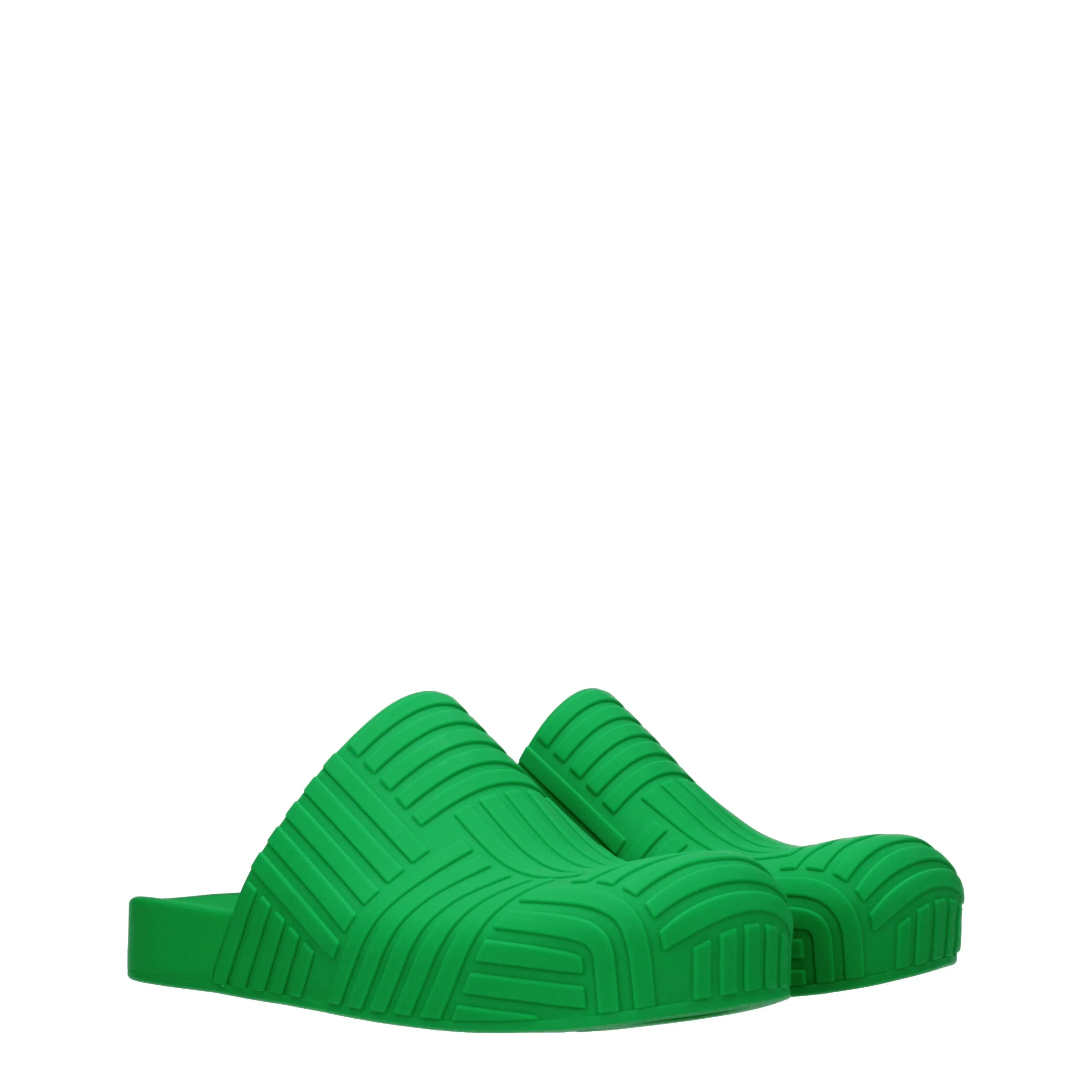 Bottega Veneta Ciabatte e Zoccoli Uomo Gomma Verde/Parrocchetto