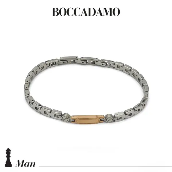 Bracciale a moduli e Pvd rosa    