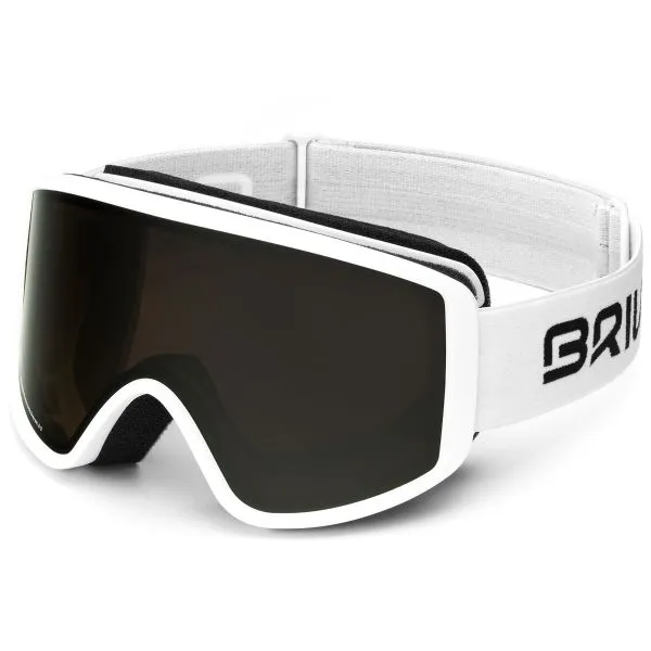 BRIKO HOMER PHOTO 2002W90-A61 MATT WHITE maschera sci lente photochromic cat. 2/3