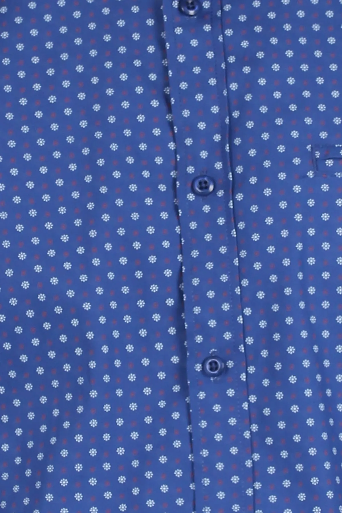 Camicia coreana uomo con microfantasia a contrasto