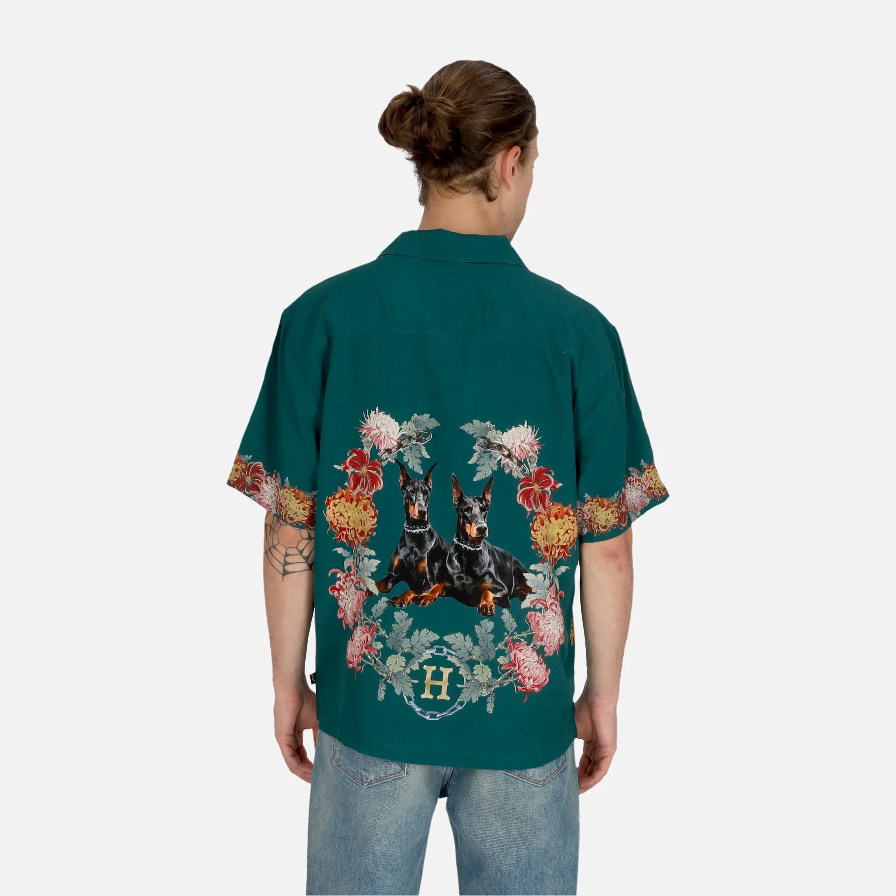 Camicia Manica Corta Uomo Best Boys Resort Shirt Pine