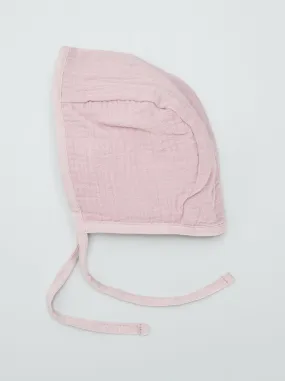 Cappello cuffia in doppia garza di cotone - VIOLA