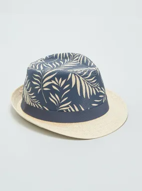 Cappello di paglia con stampa - BEIGE