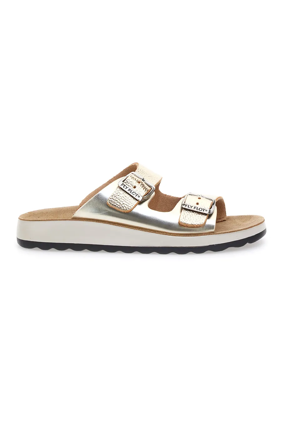 Ciabatte Oro con Fibbie Fly Flot 7764