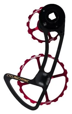 Ciclismo Gabbia deragliatore in ceramica 14/19 denti per Shimano 12V Ultegra 8150 e Dura-Ace 9200 Rosso