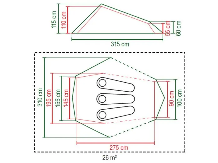 Coleman Batur 3 BlackOut tenda a tunnel