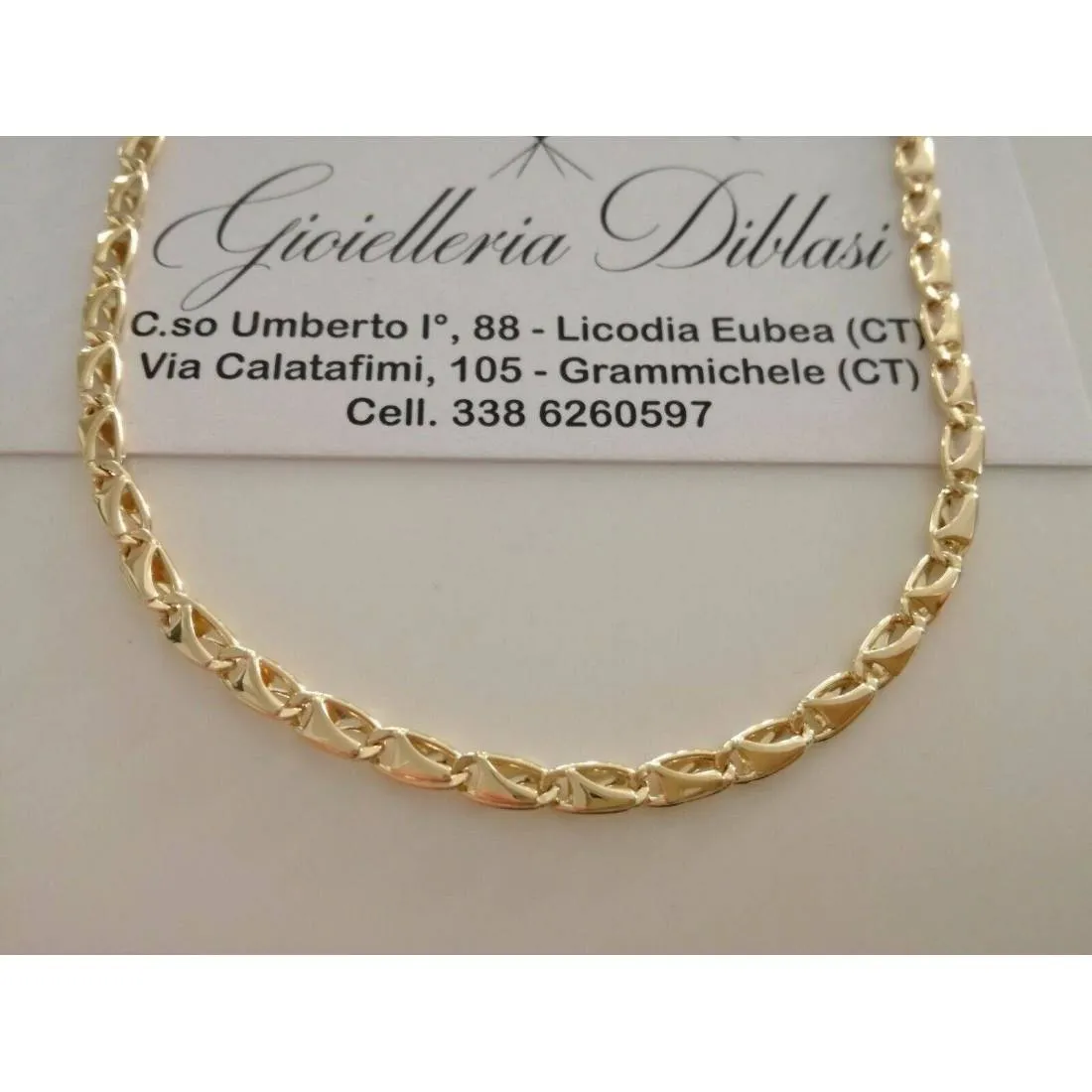COLLANA In ORO GIALLO 18 Karati 750% Uomo Donna Unisex COLLIER Catena Girocollo