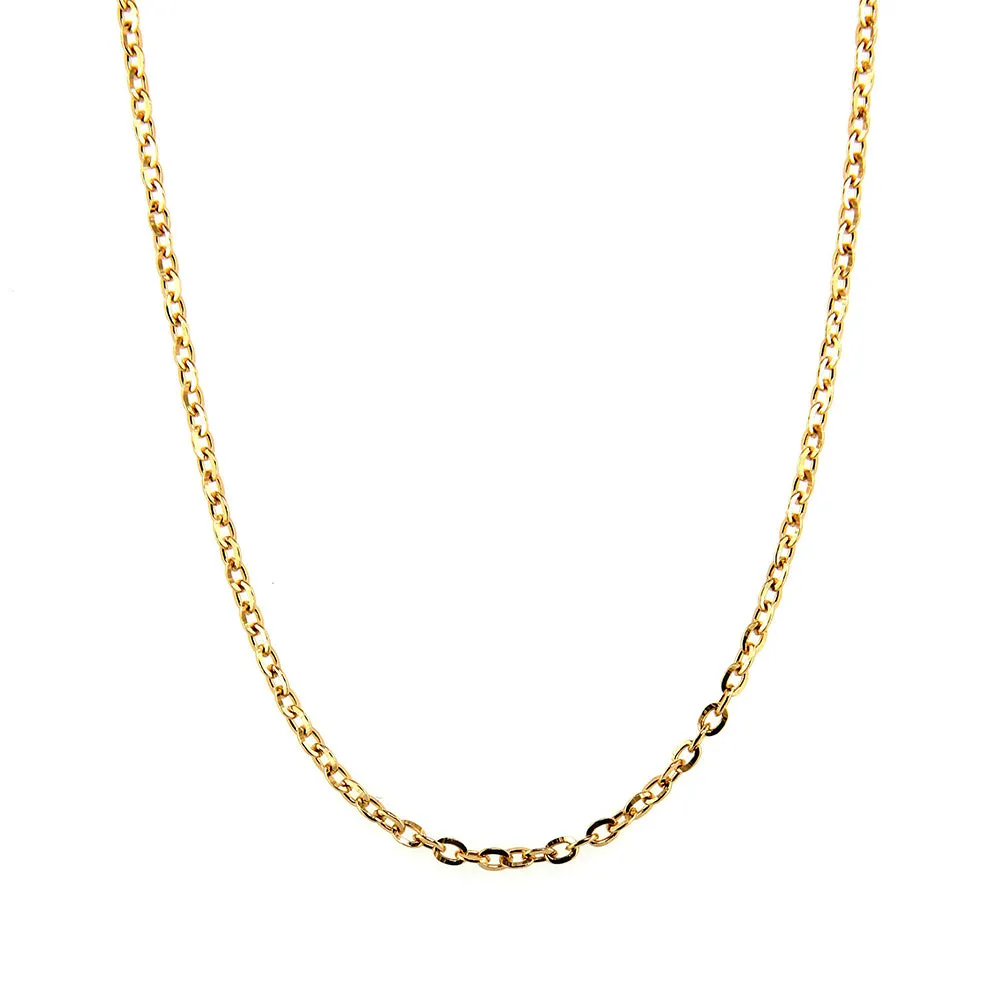 Collana Unisex in Oro Giallo Rolo Diamantata Piena