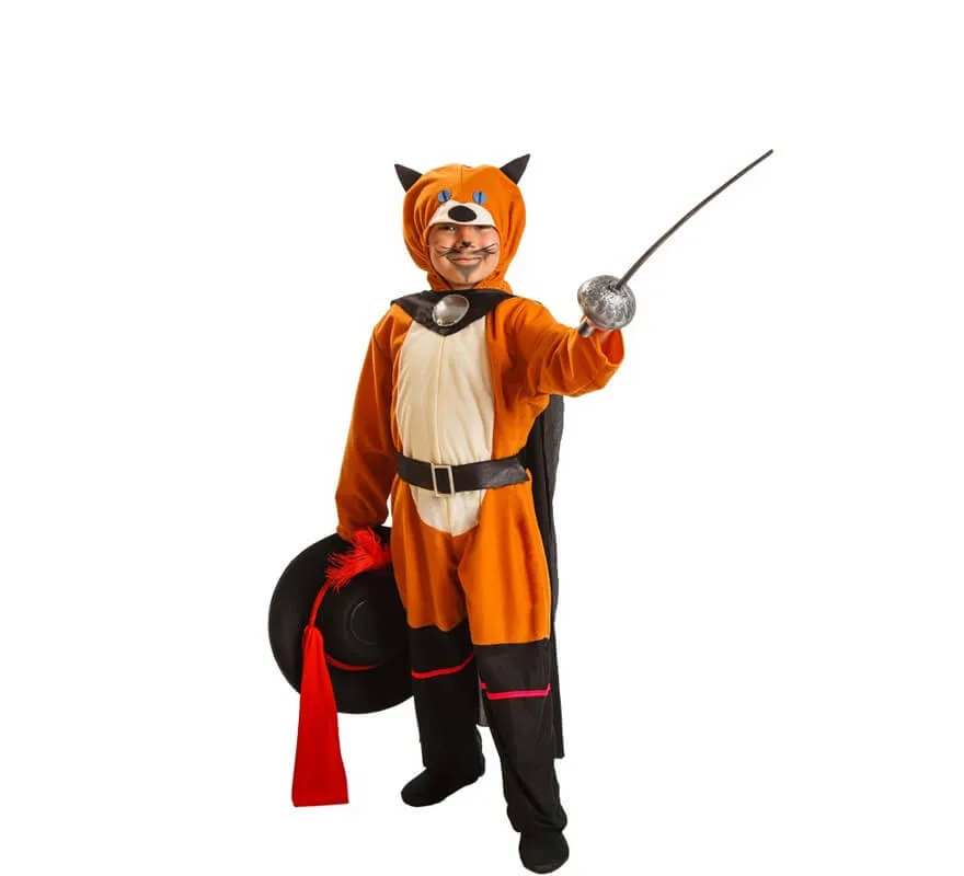 Costume da gatto con stivali per ragazzo