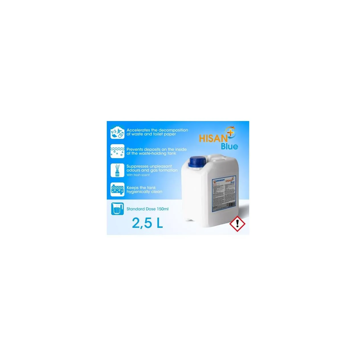 Disgregante per WC HISAN BLUE 2,5LT Sundream