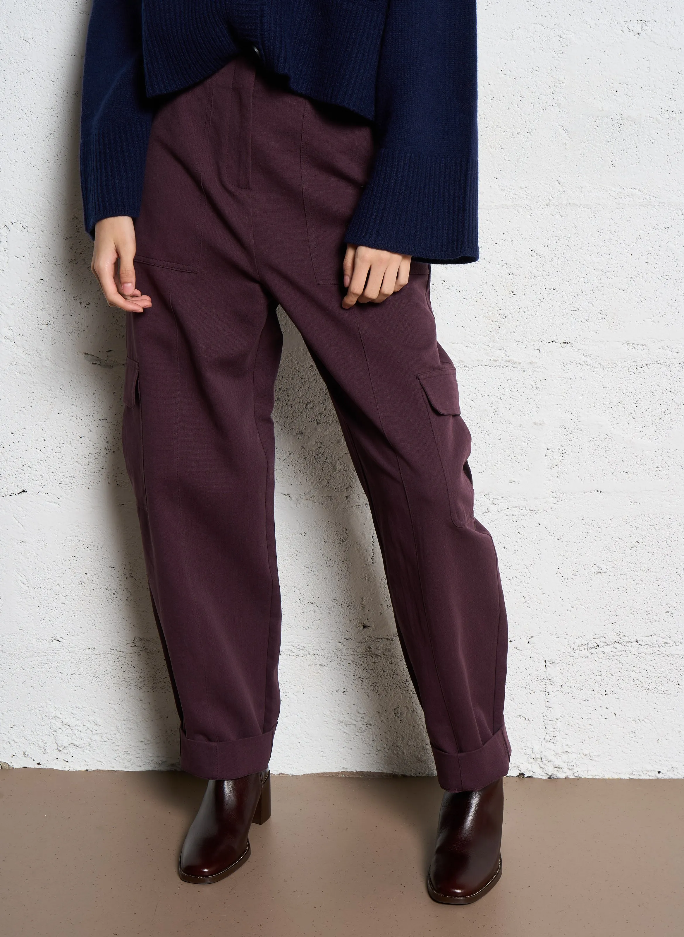  EKYOG   RICHY - Pantaloni cargo in misto cotone | Rosso