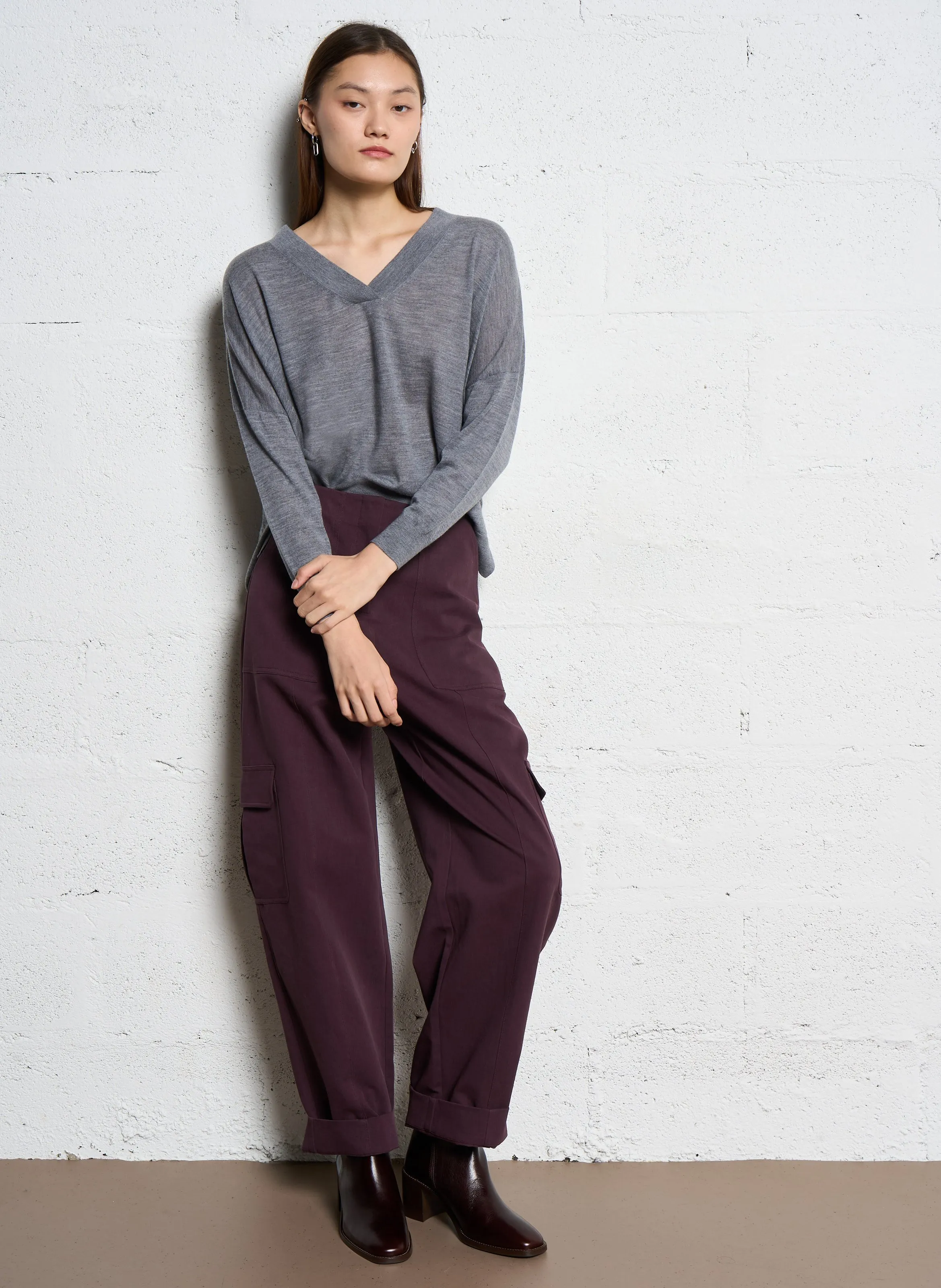 EKYOG   RICHY - Pantaloni cargo in misto cotone | Rosso