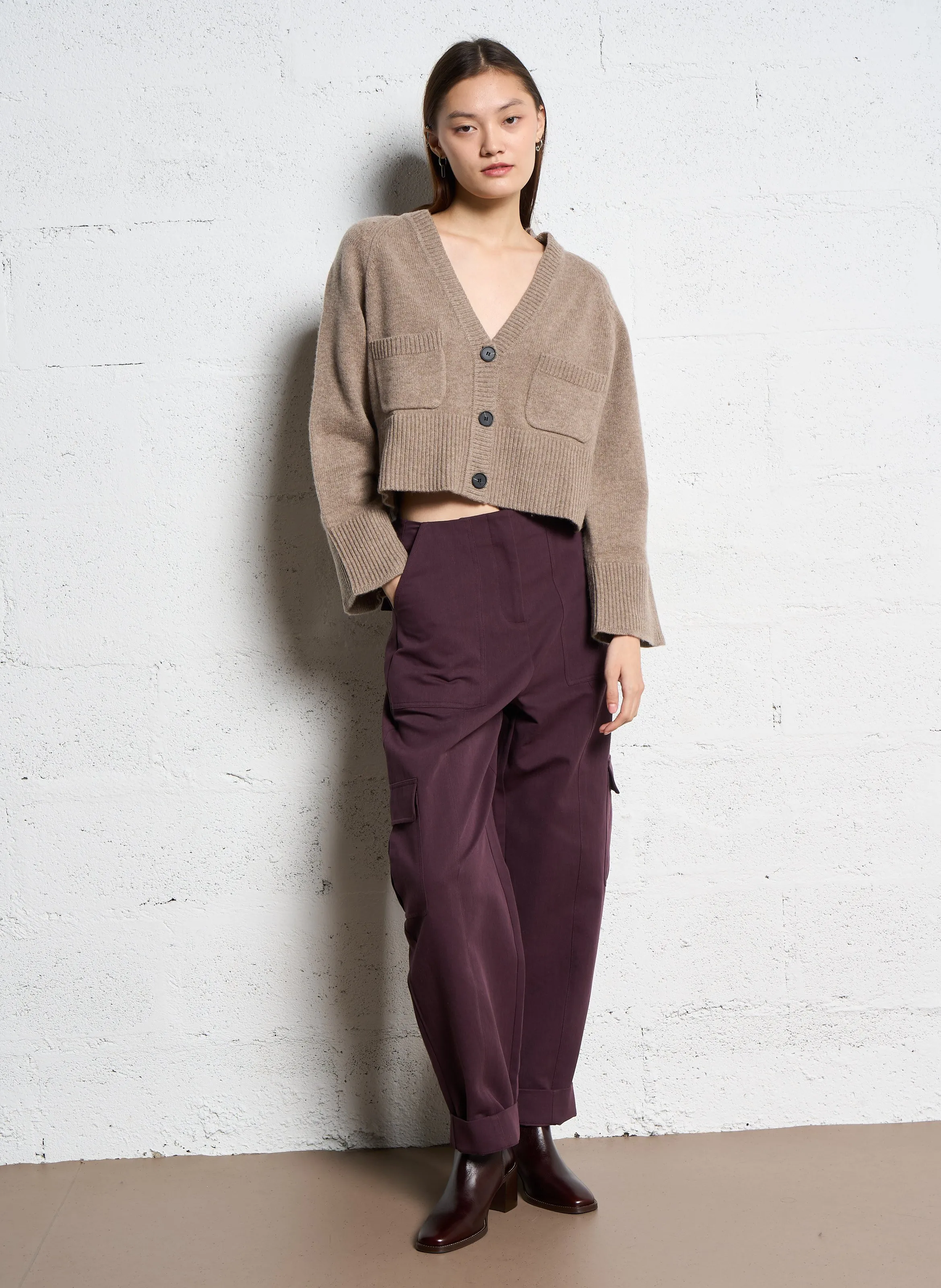  EKYOG   RICHY - Pantaloni cargo in misto cotone | Rosso