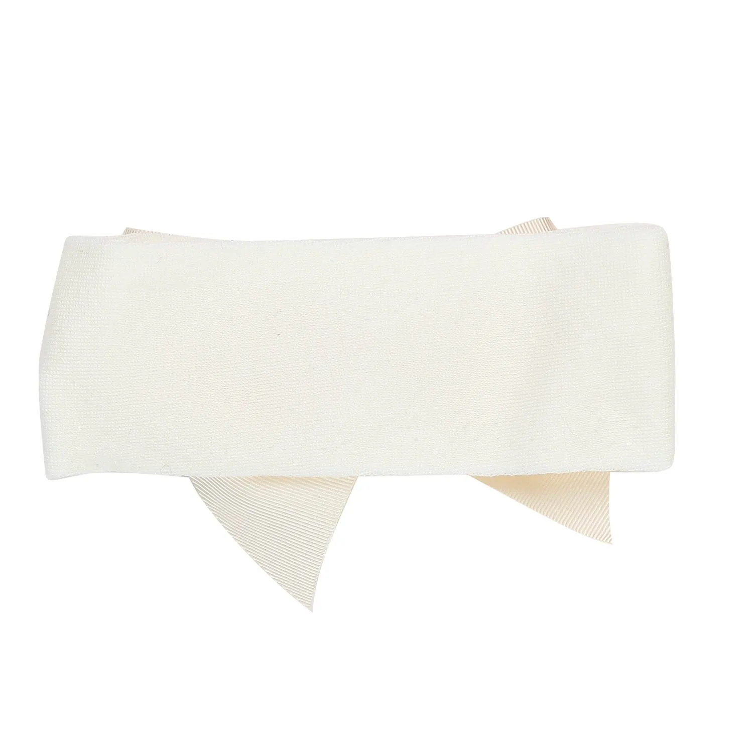 Fascia Bianco Panna Con Fiocco Neonata