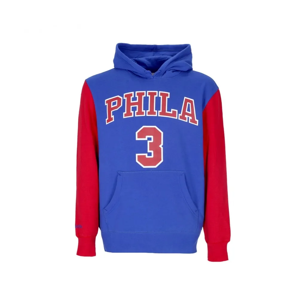felpa cappuccio uomo nba fashion fleece hoodie 1996 no 3 allen iverson hardwood classics phi76e ORIGINAL TEAM COLORS