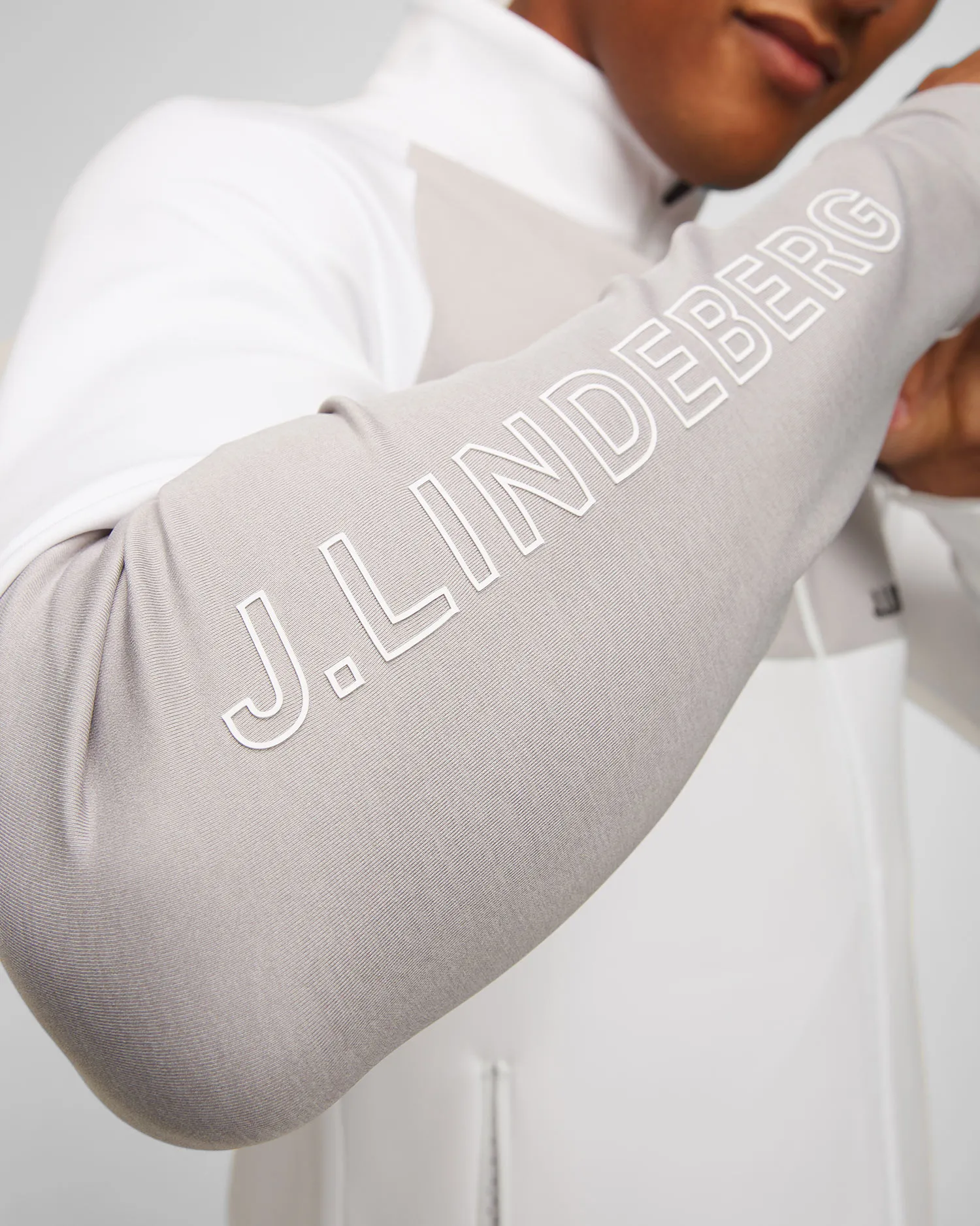 Felpa da uomo J.Lindeberg Lazarus AMJS09077-white