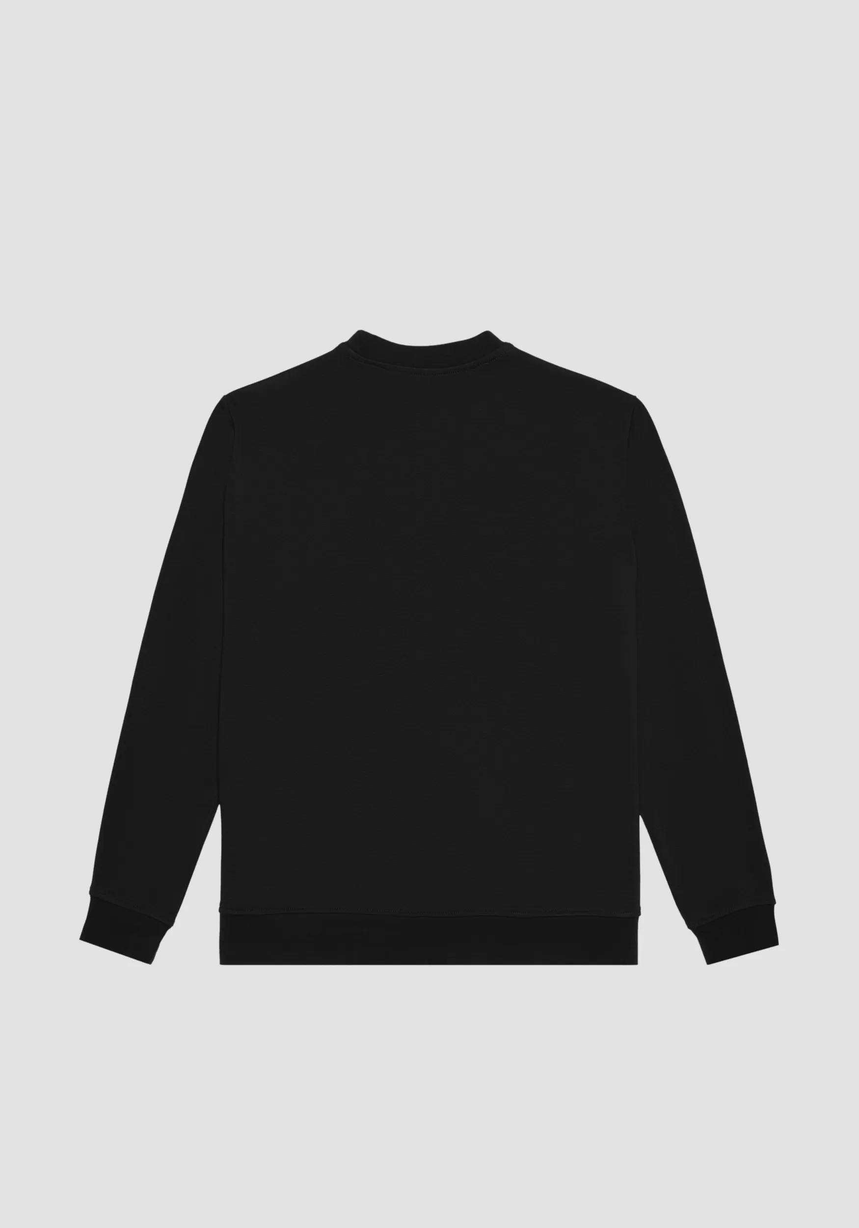 FELPA REGULAR FIT IN COTONE MISTO E POLIESTERE SOSTENIBILE CON STAMPA LOGO