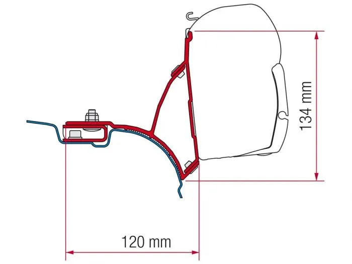 Fiamma F45 adattatore VW T5/T6 Transporter Multivan