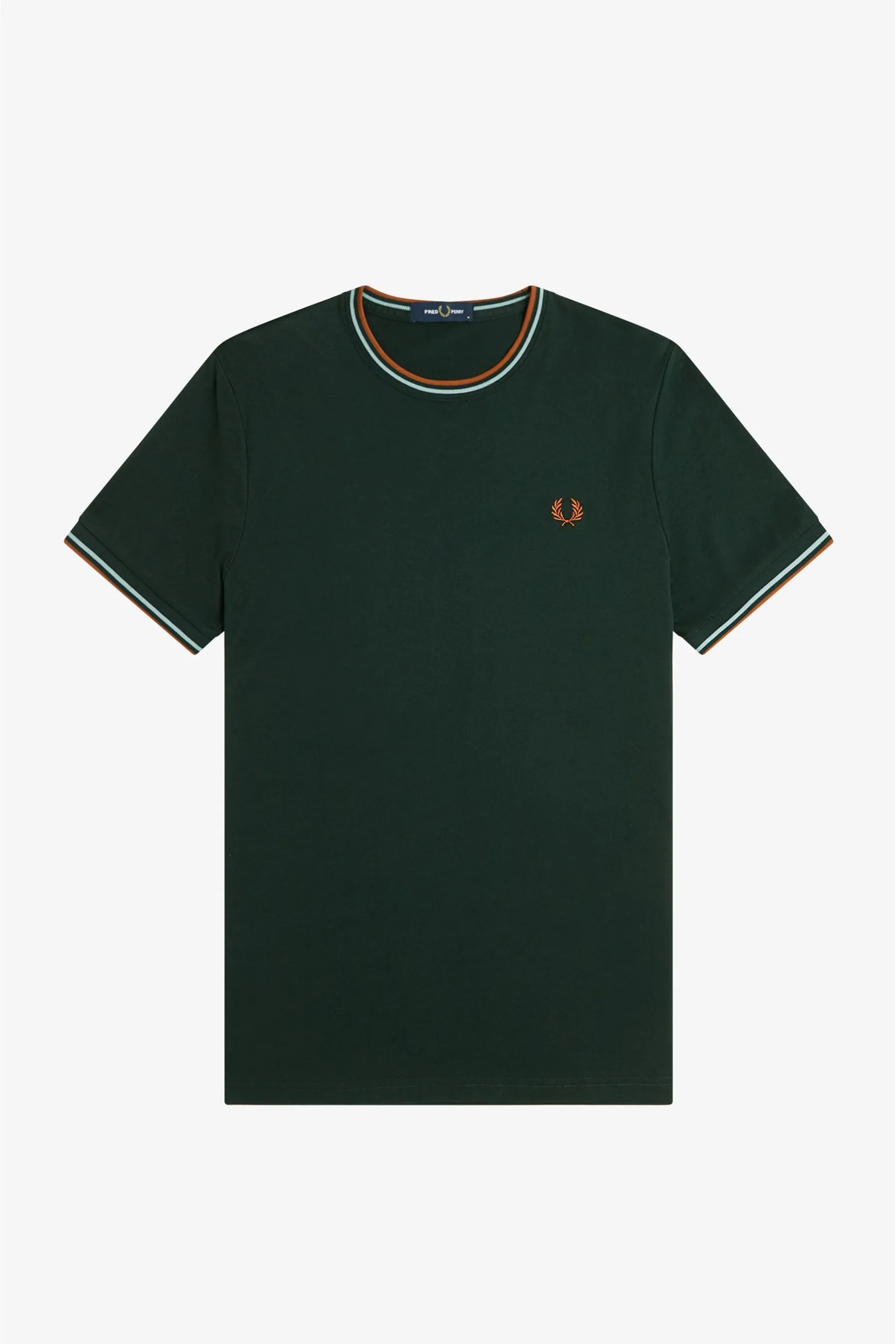 Fred Perry - T-shirt doppia con bordi a contrasto e logo    