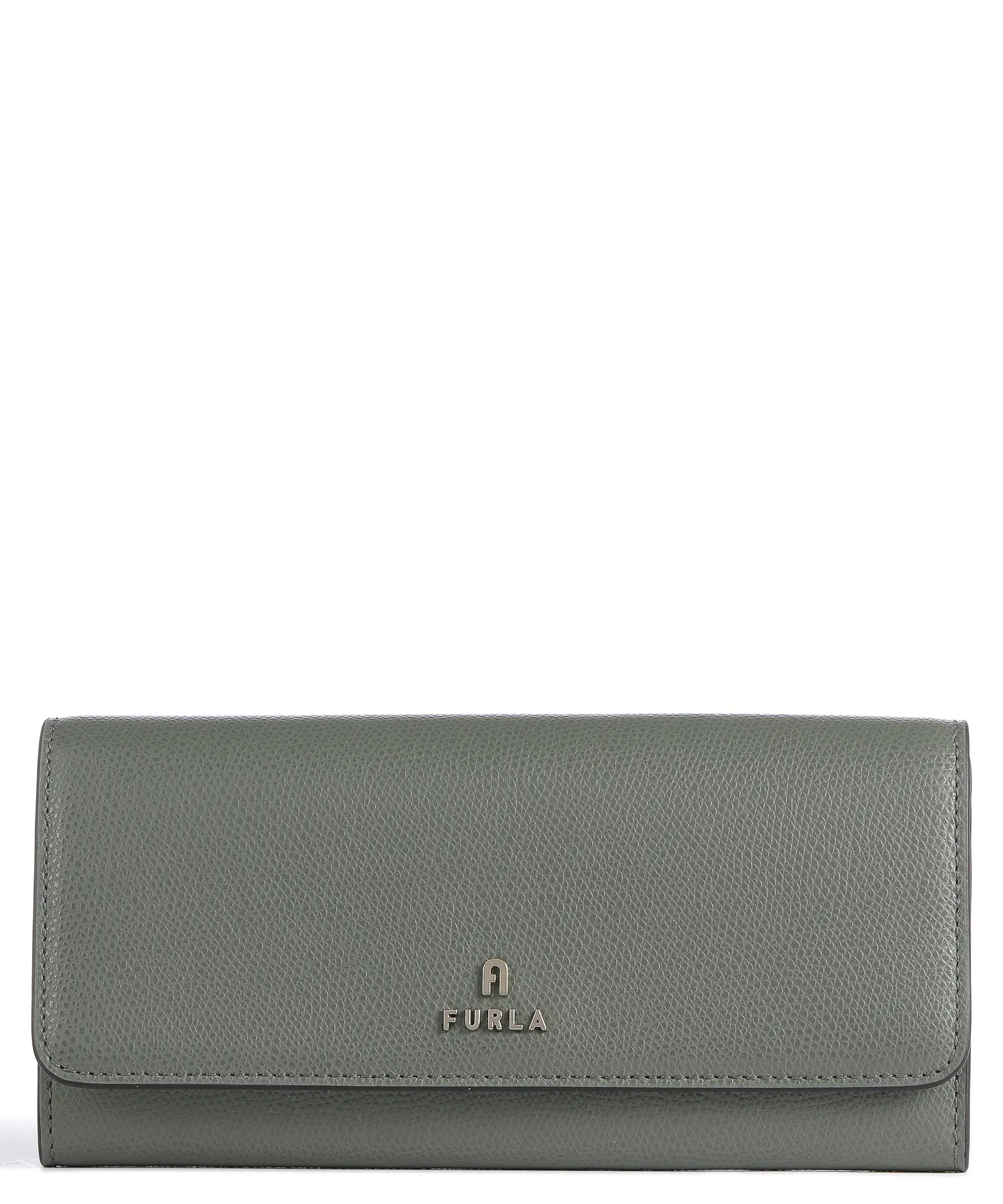  Furla Camelia Continental Portafoglio pelle granulata verde scuro  
