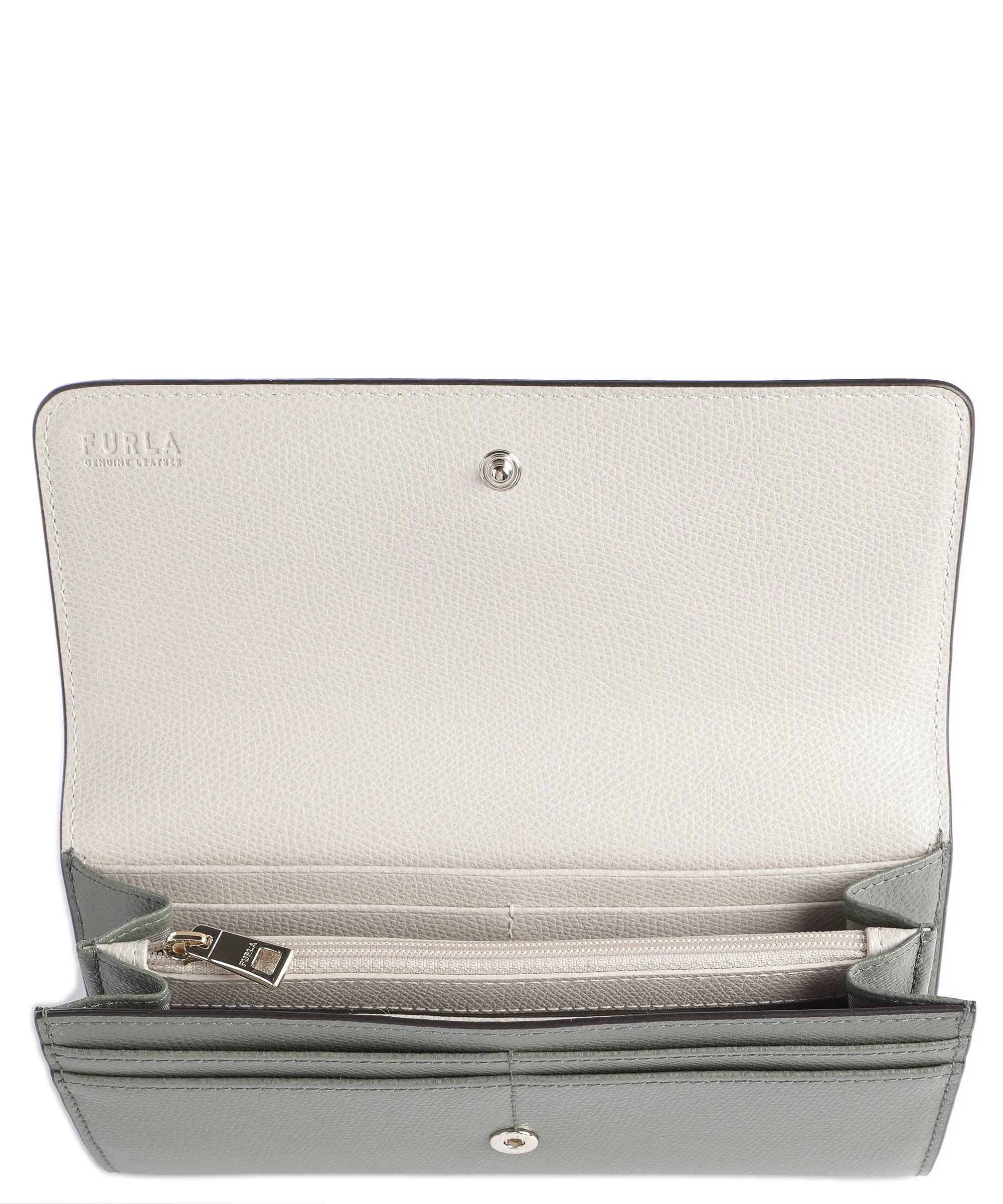  Furla Camelia Continental Portafoglio pelle granulata verde scuro  