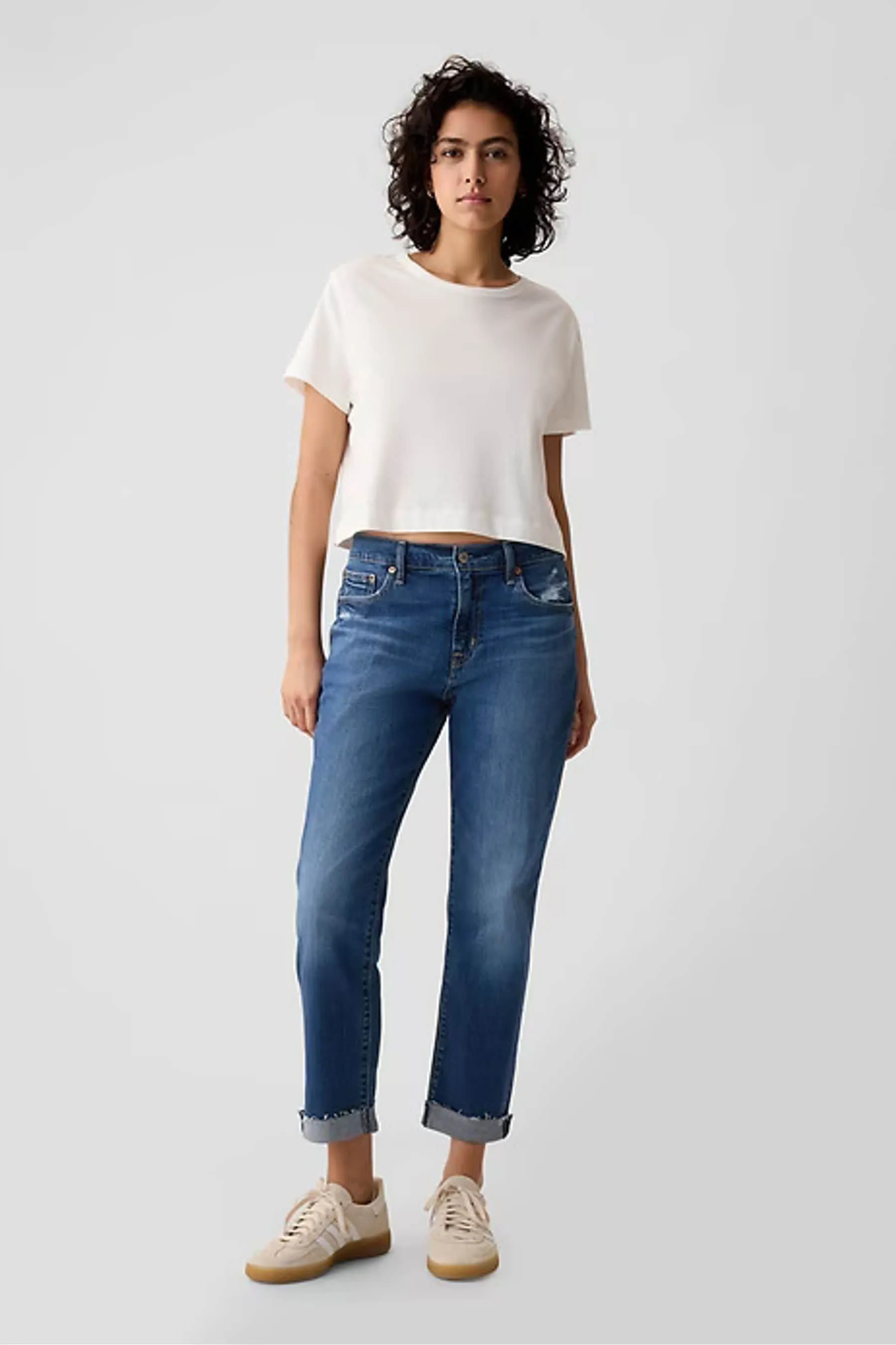 Gap - girlfriend Jeans a vita medio alta