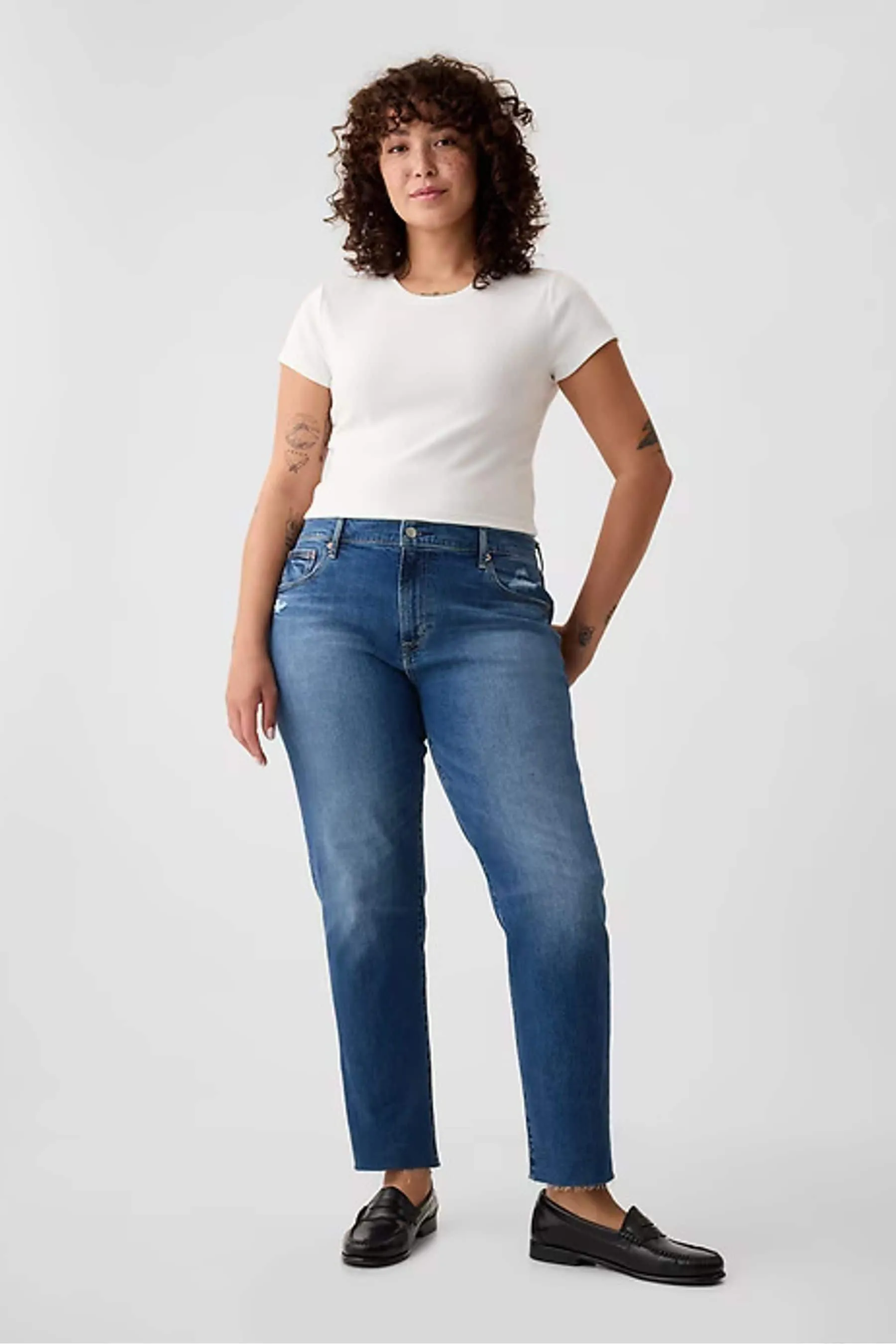Gap - girlfriend Jeans a vita medio alta
