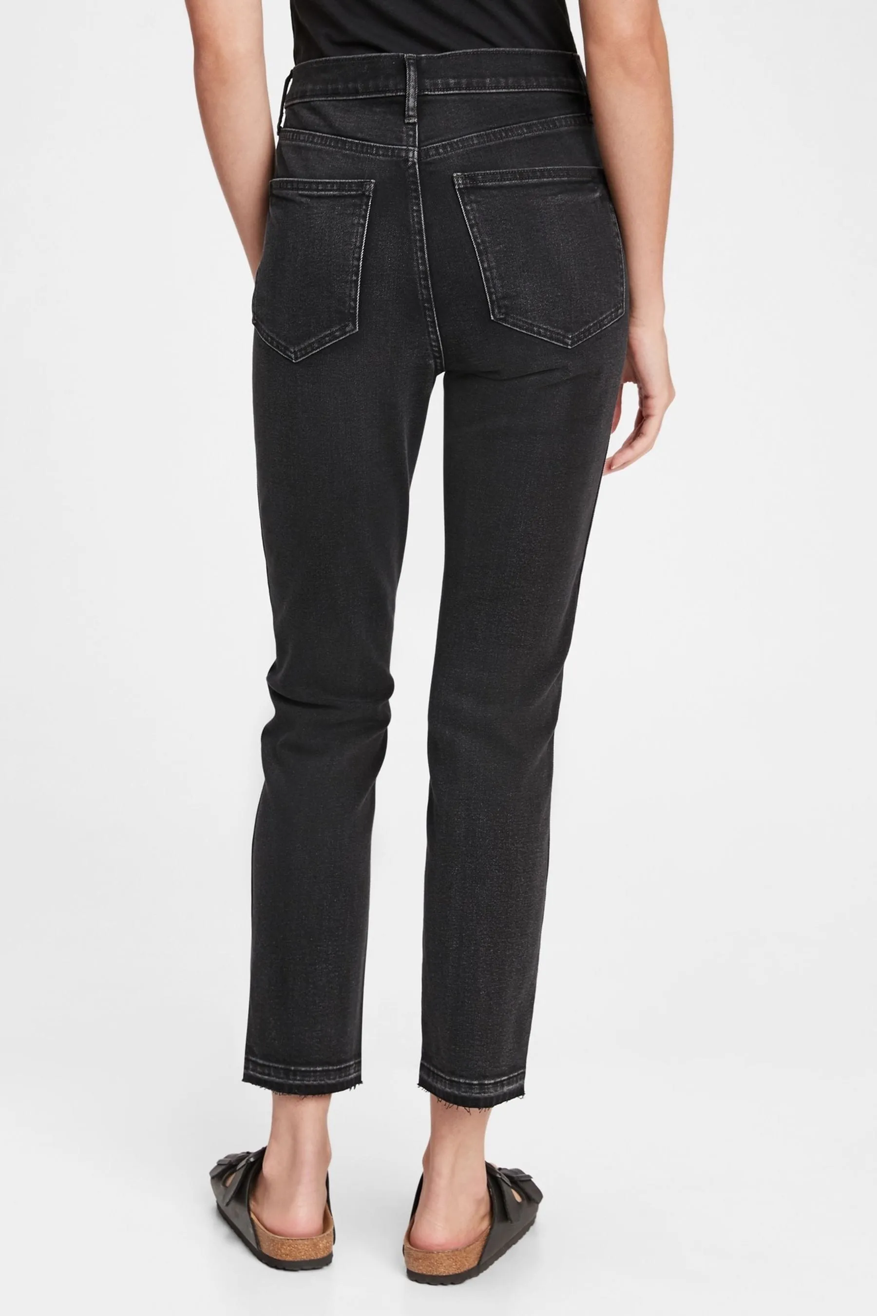 Gap - Jeans a vita alta slim elasticizzata vintage