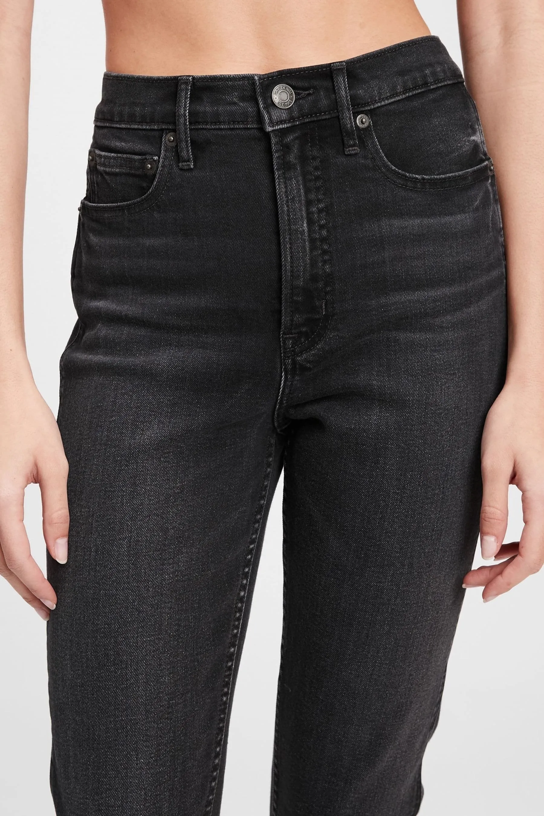 Gap - Jeans a vita alta slim elasticizzata vintage